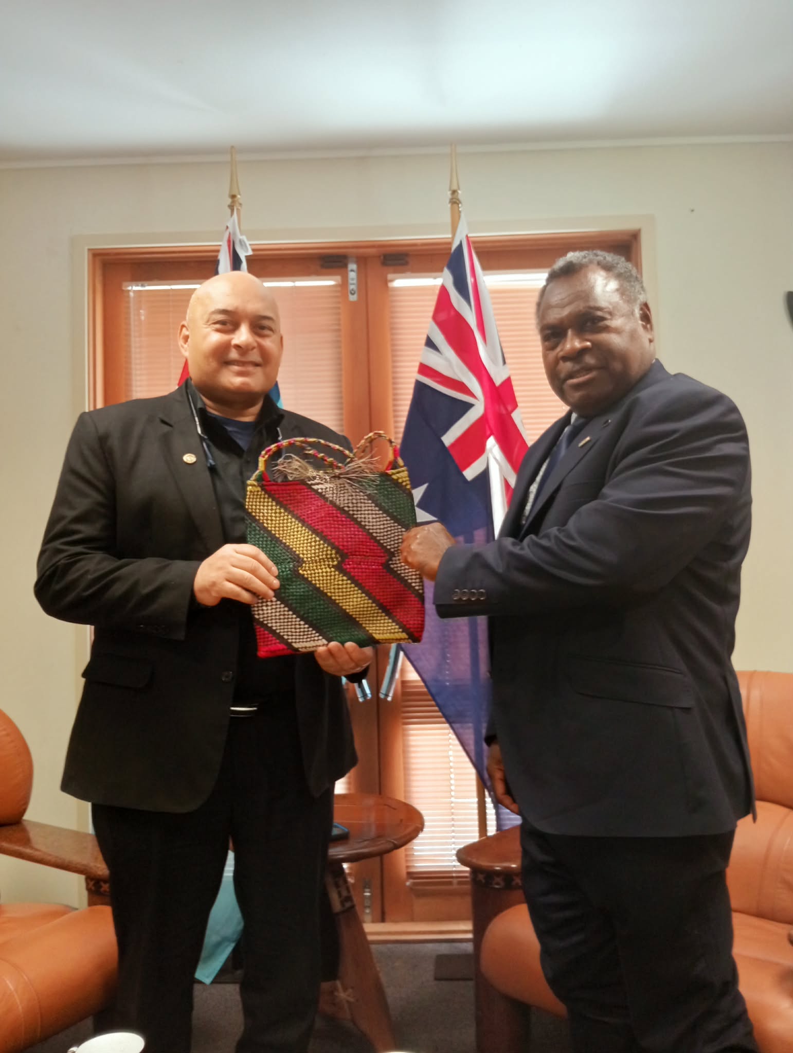 His Excellency Jimmy Nipo Pays Courtesy Calls to Pacific Heads of Mission in Canberra